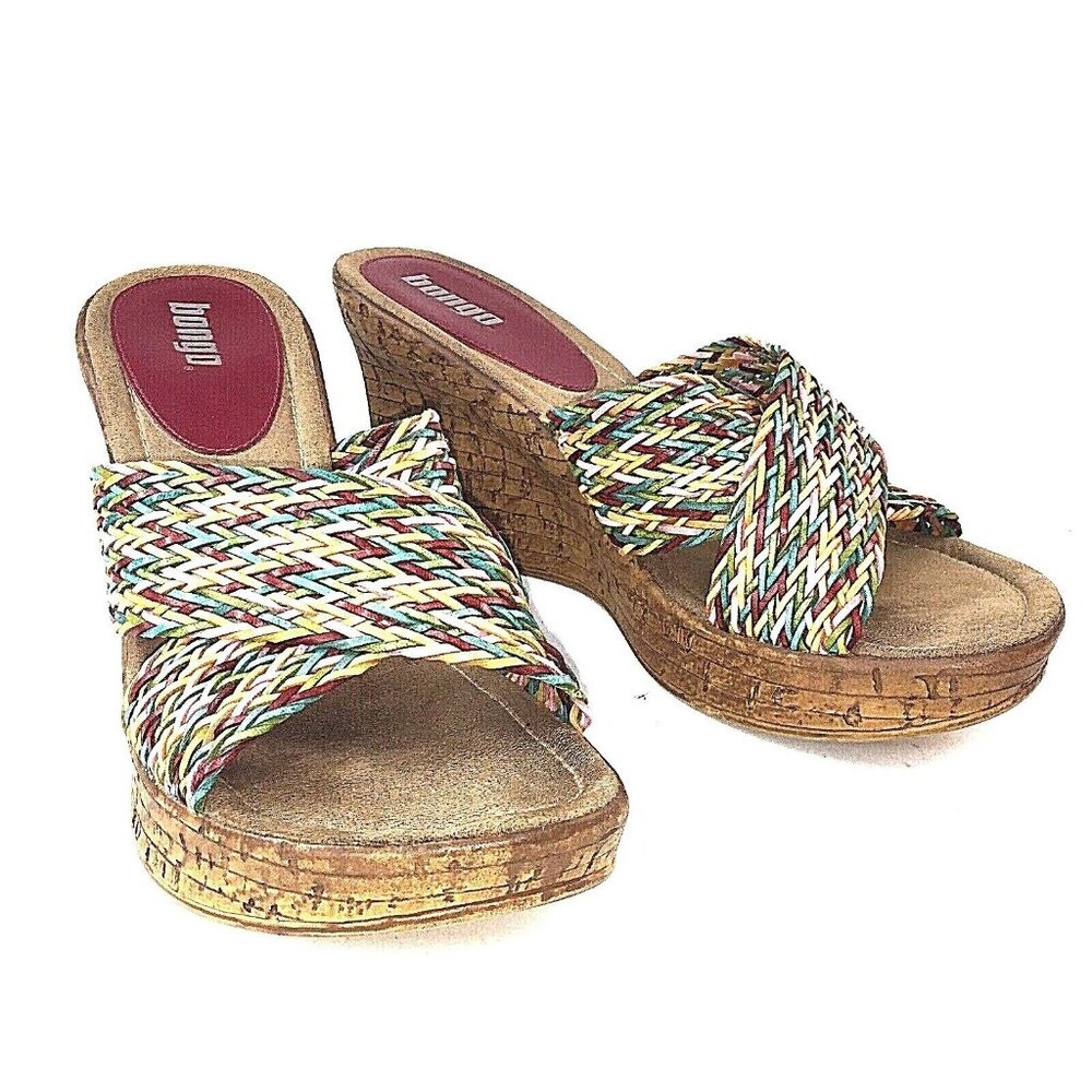 Bongo Womens Summer Sandals Daring 10652  sz 10M Wedge Heel Platform EUC
